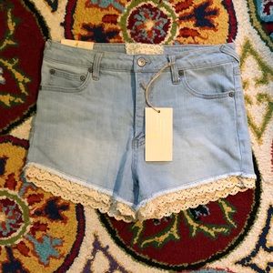 Altar’d State Jean Shorts with Lace